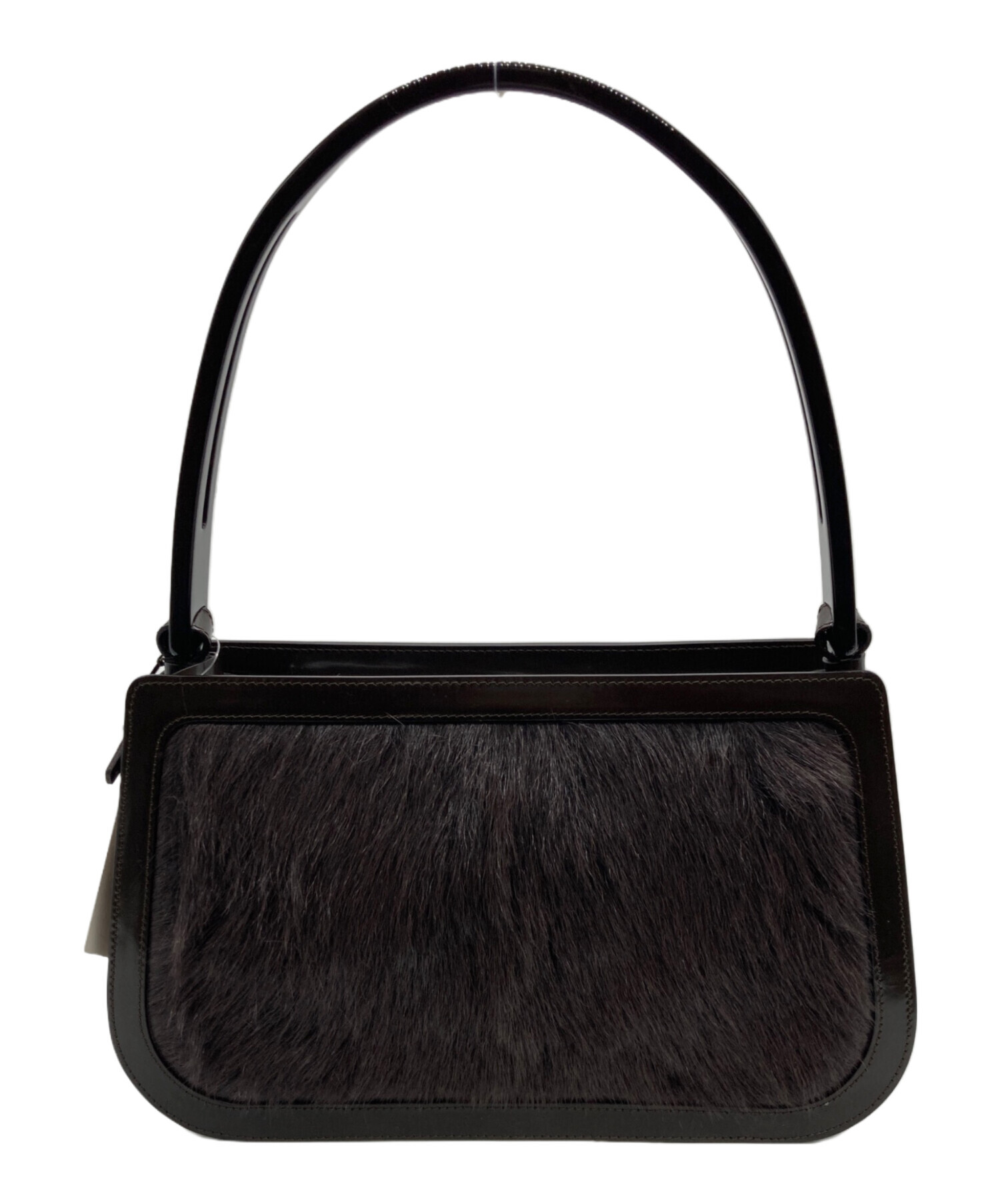 中古・古着通販】CELINE (セリーヌ) プラハンドルハラコハンドバッグ 