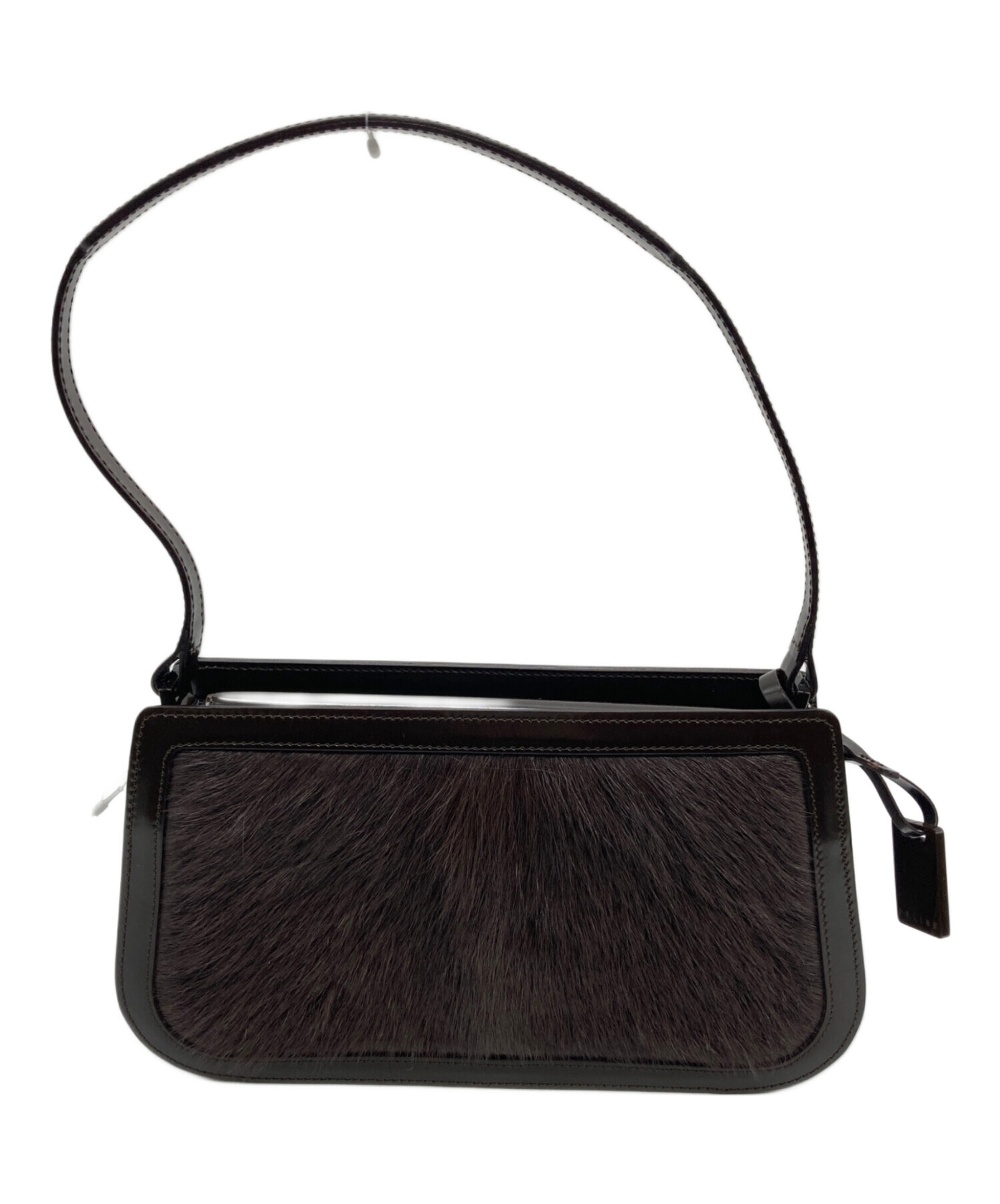 中古・古着通販】CELINE (セリーヌ) ハラコハンドバッグ ブラウン 