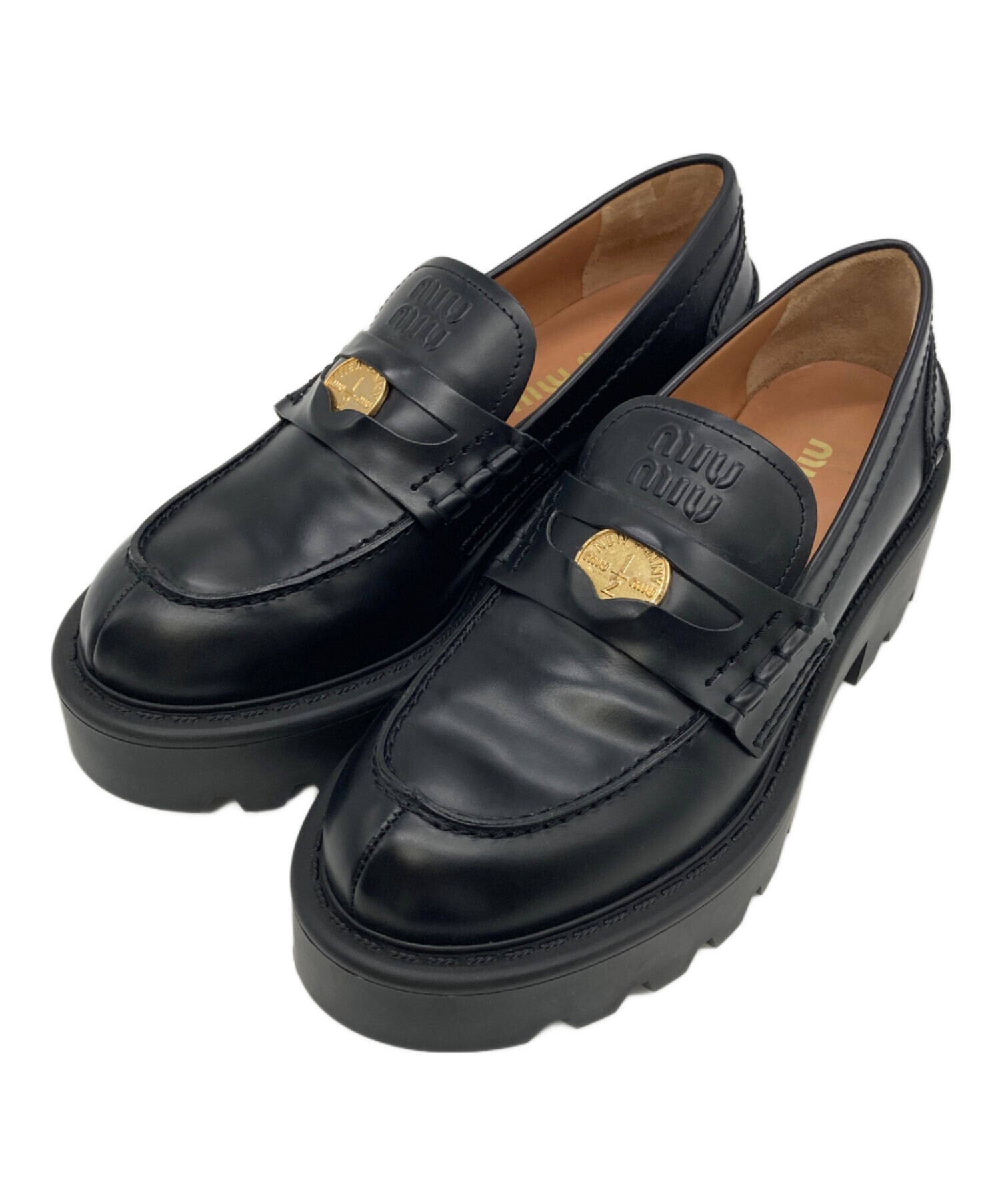 中古・古着通販】MIU MIU (ミュウミュウ) ブラッシュドレザー