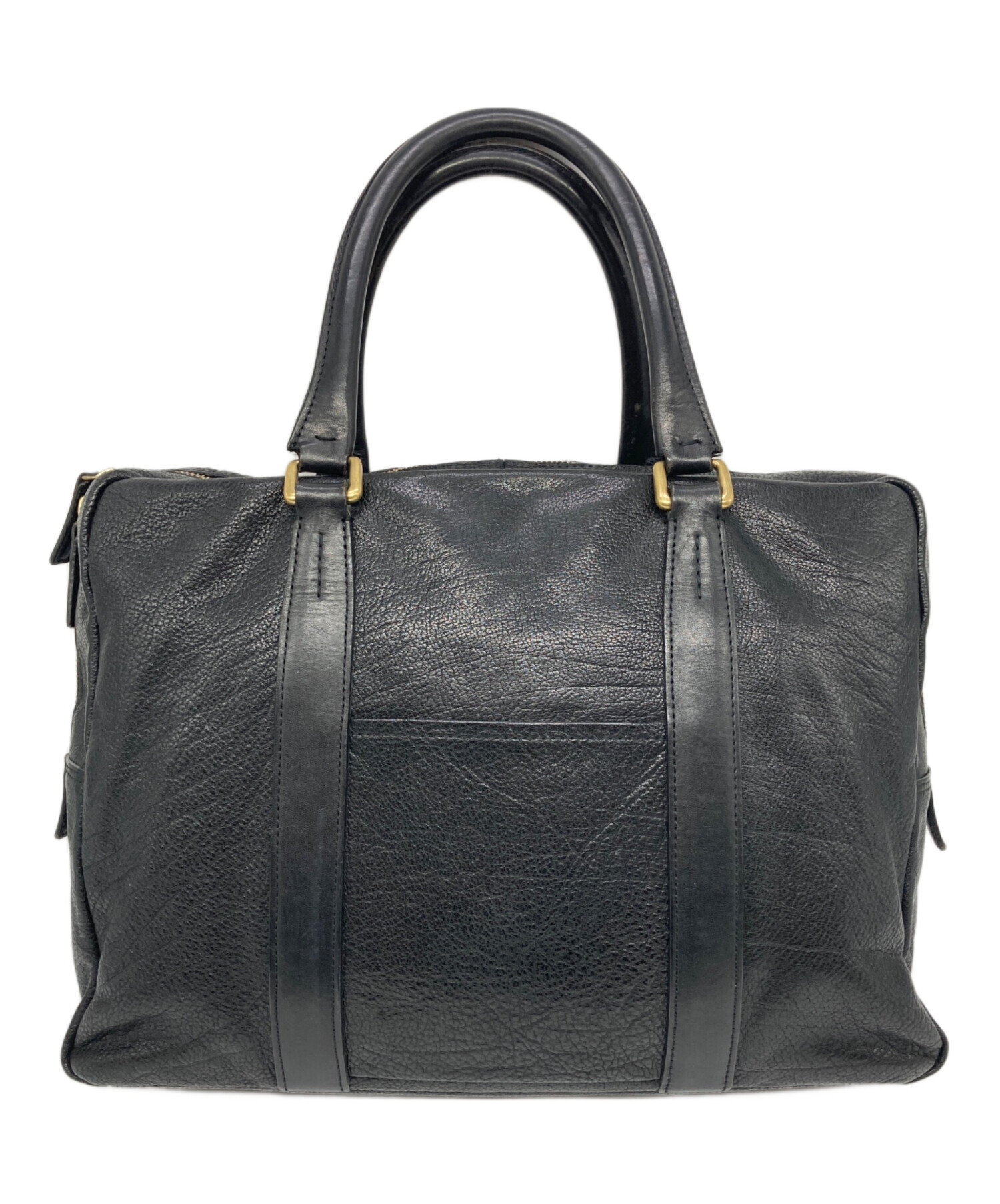 中古・古着通販】PORTER (ポーター) レザートートバッグ ブラック 