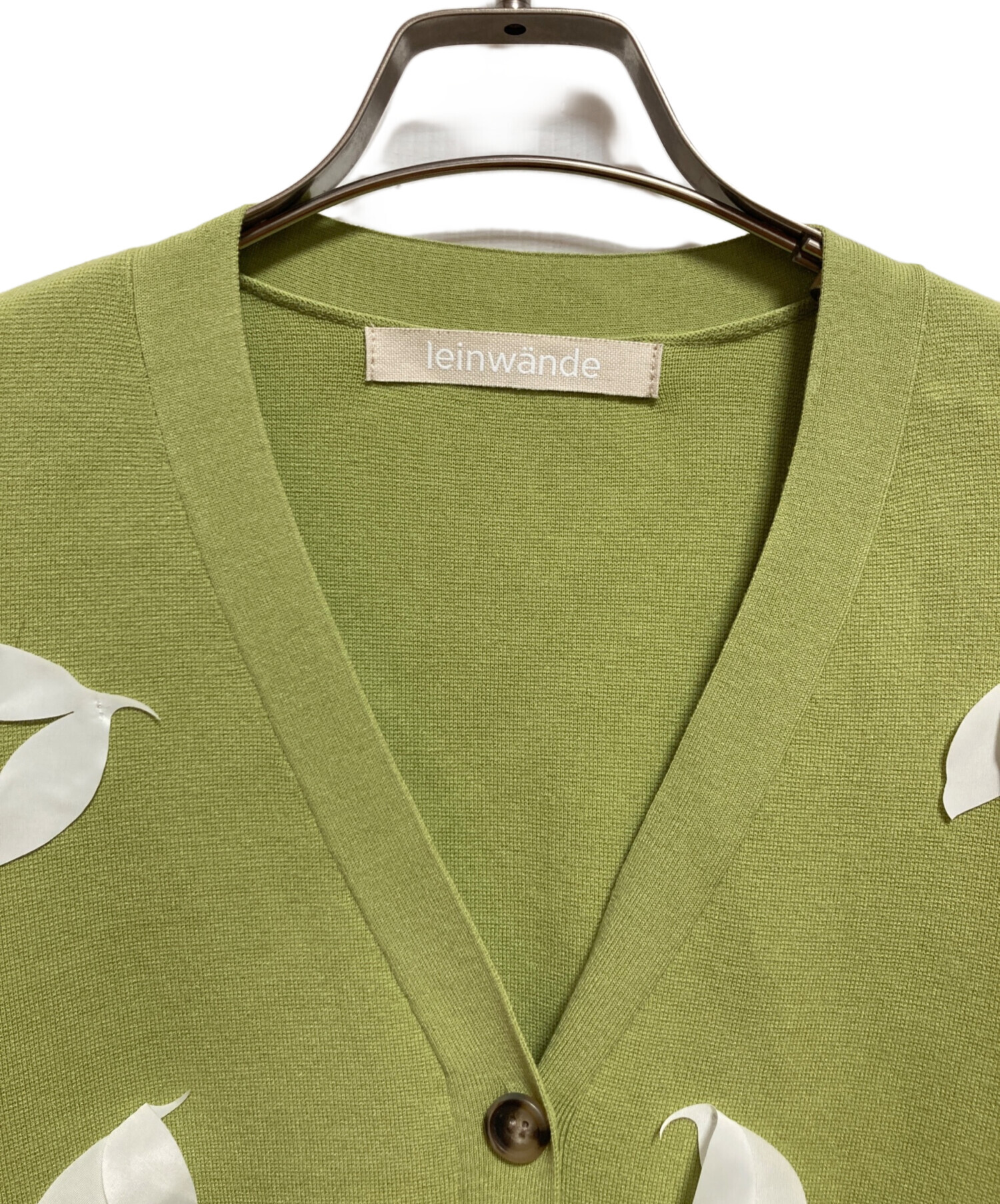 LEINWANDE ラインヴァンド Sprout Knitted Cardigan カーディガン 0225010507 グリーン F LEINWANDE ラインヴァンド Sprout Knitted Cardigan カーディガン