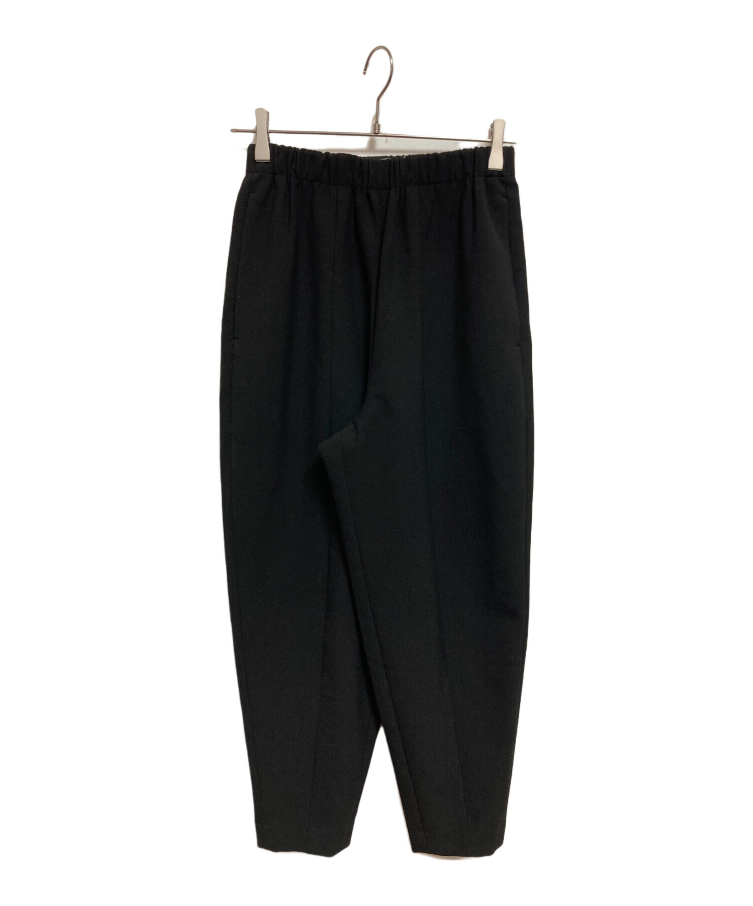 中古・古着通販】ENFOLD (エンフォルド) FRONT-CURVE PANTS ブラック