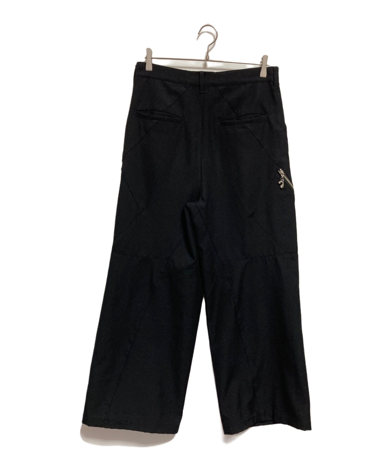 中古・古着通販】jieda (ジエダ) DRAPING OVER SLACKS ブラック サイズ