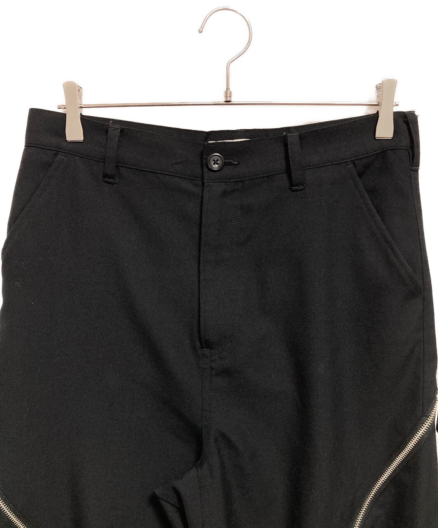 中古・古着通販】jieda (ジエダ) DRAPING OVER SLACKS ブラック サイズ