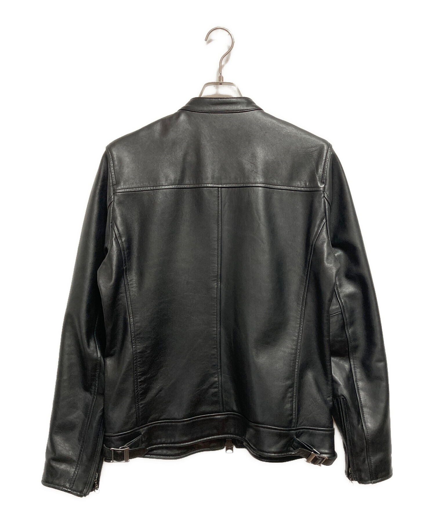 AVIREX ブラック シングルライダースジャケット XL 中古・古着通販】AVIREX (アヴィレックス) シングルライダース