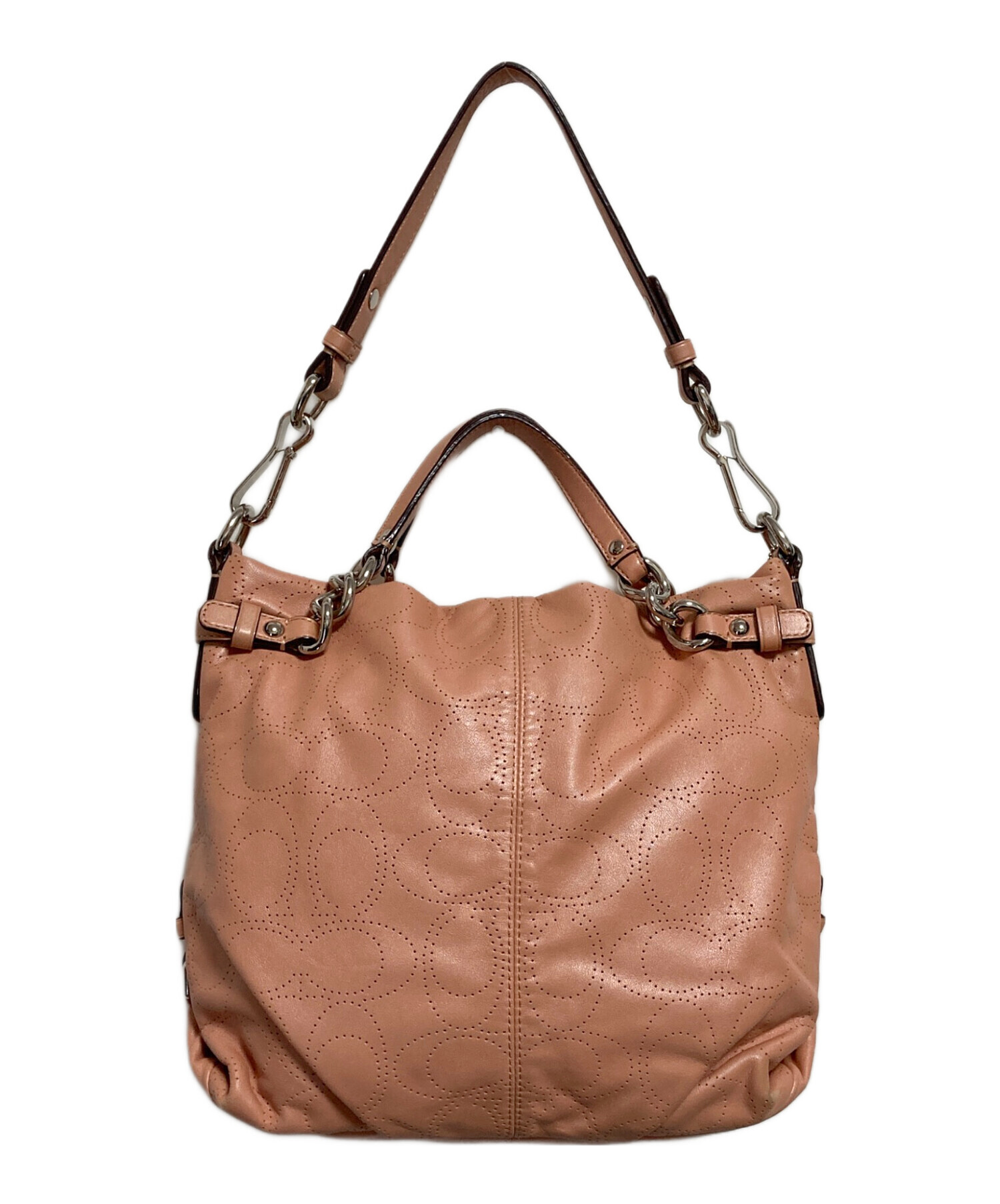 中古・古着通販】COACH (コーチ) パンチングシグネチャー2WAYバッグ 