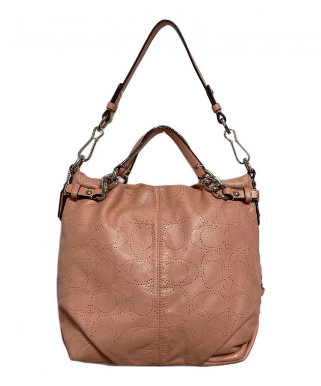 中古・古着通販】COACH (コーチ) パンチングシグネチャー2WAYバッグ 