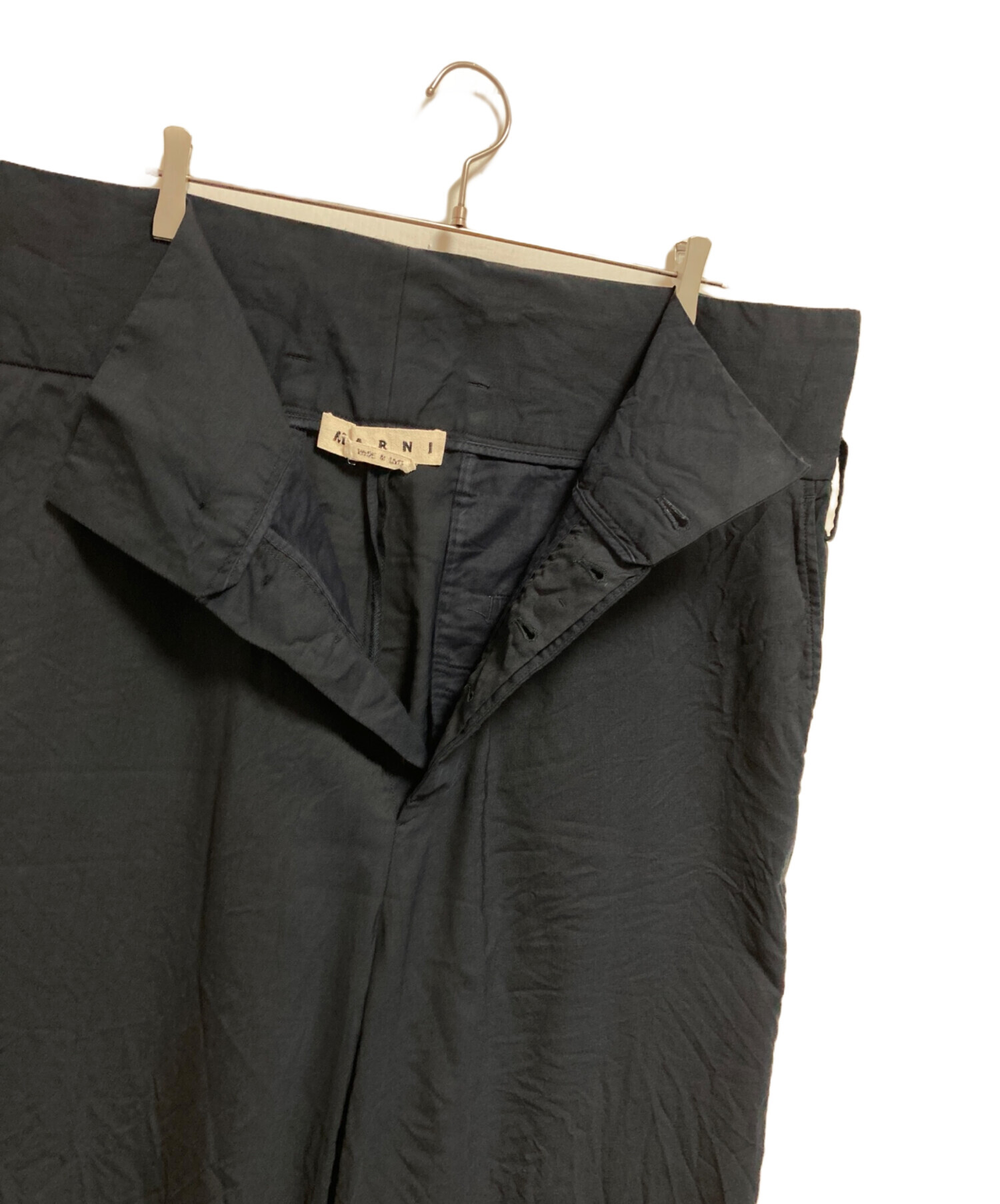 中古・古着通販】MARNI (マルニ) ワイドパンツ ネイビー サイズ:46