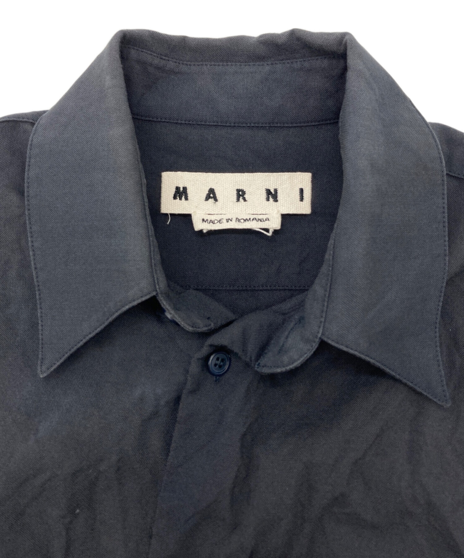 MARNI マルニ カジュアルシャツ XS 黒 【古着】【中古】【送料無料】 MARNI - MARNI マルニ カジュアルシャツ S 紺 【古着】【中古】【送料
