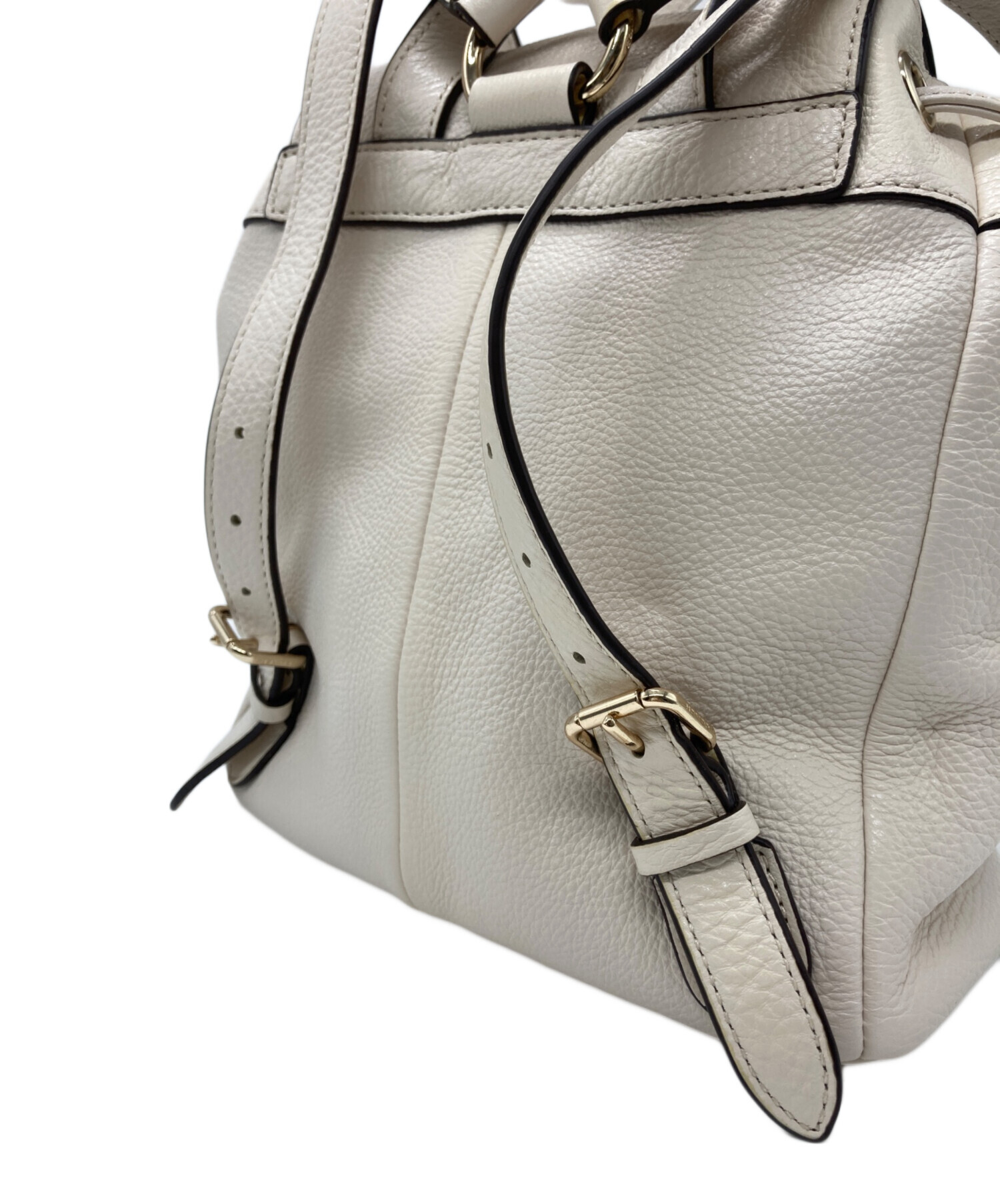 中古・古着通販】COACH (コーチ) レザーミニリュック アイボリー
