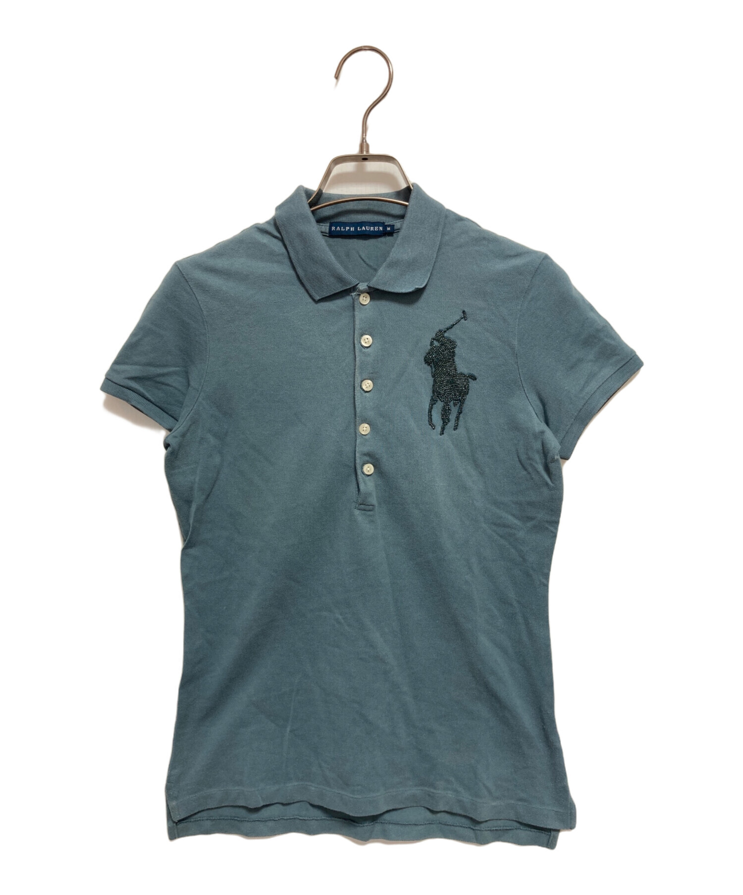 K*様 POLO　RALPH LAUREN　刺繍　ポニー　ポロシャツ　M　古着 中古・古着通販】RALPH LAUREN (ラルフローレン) ビーズ刺繍ビッグ
