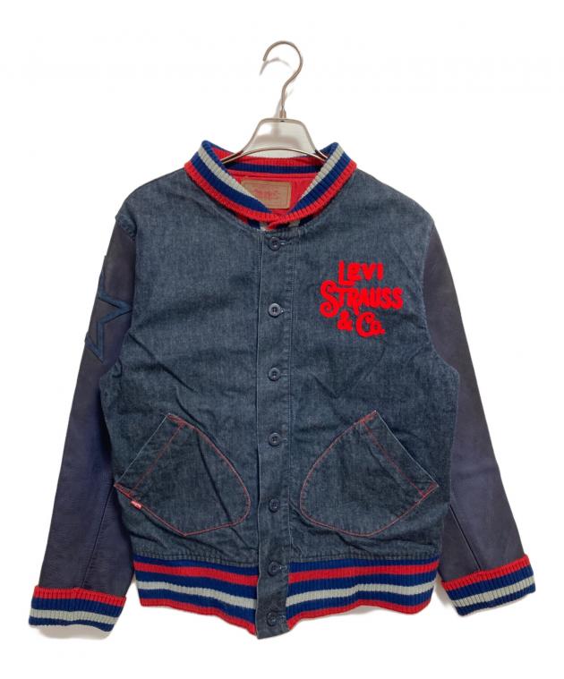 BMOF レザー ジャケット 古着 90s リーバイス LEVI'S スタジャン 中古・古着通販】LEVI'S (リーバイス) デニムレザー切替スタジャン