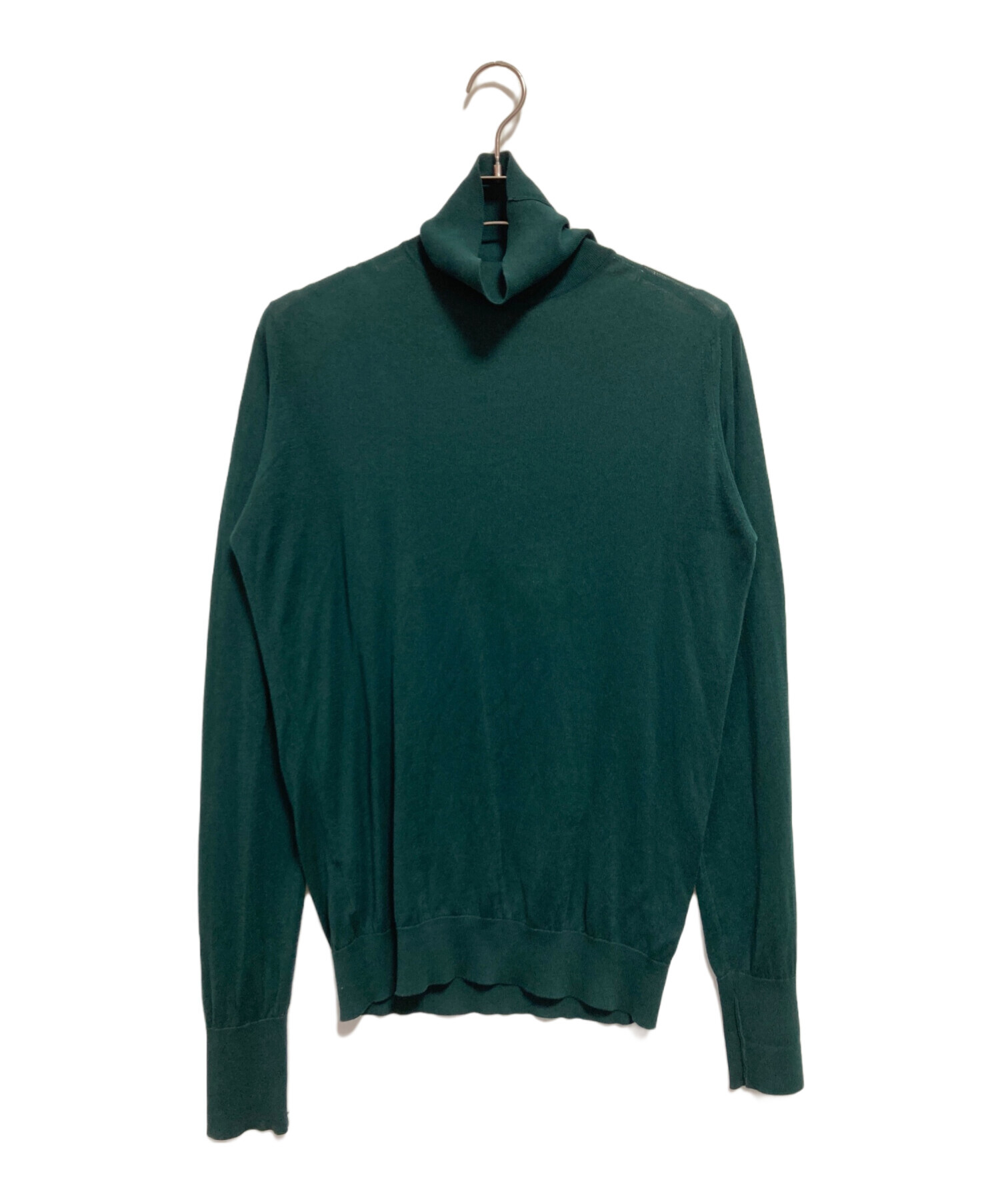 美品 JOHN SMEDLEY ジョンスメドレー シーアイランドコットン ショートスリーブ ニット カットソー グリーン レディース 古着 中古 USED JOHN SMEDLEY - 美品 JOHN SMEDLEY ジョンスメドレー シーアイランド