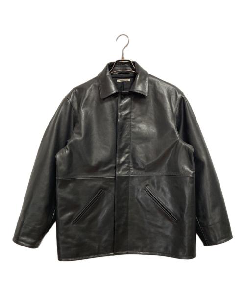 【美品】フリークスストア Calf Leather ミニマル カーコート S 黒 中古・古着通販】FREAK'S STORE (フリークスストア) Calf Leather