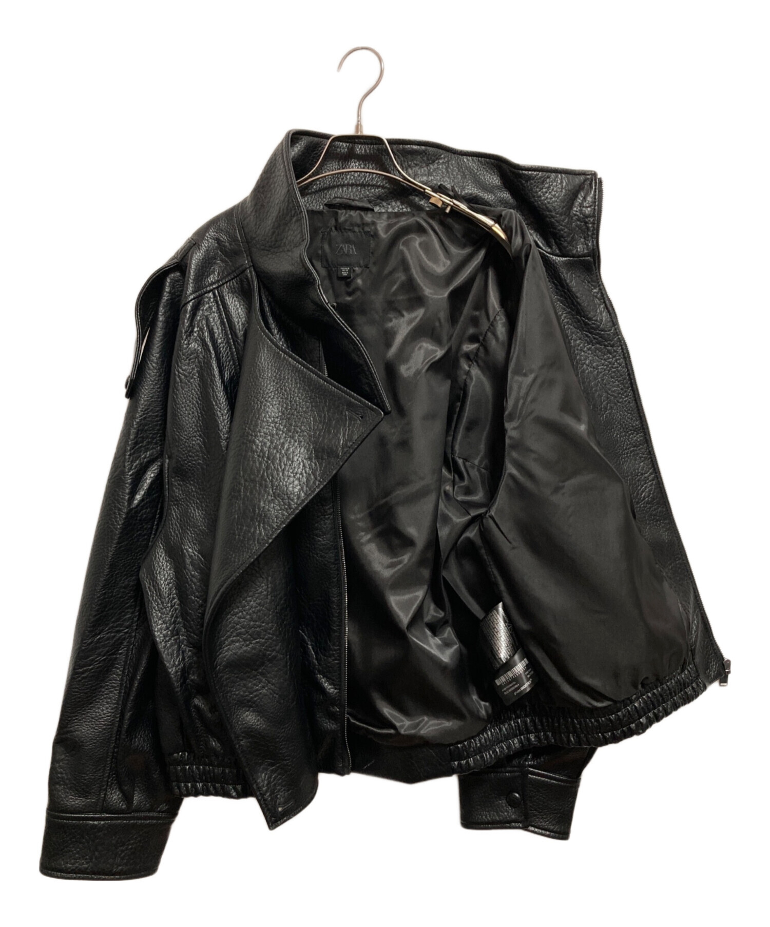 中古・古着通販】ZARA (ザラ) フェイクレザージャケット ブラック