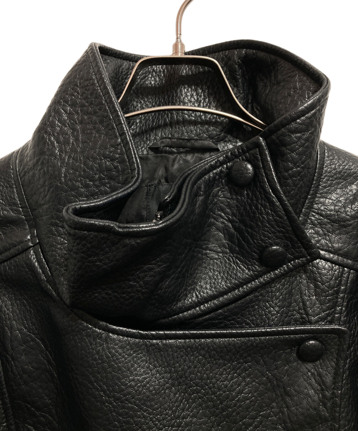 中古・古着通販】ZARA (ザラ) フェイクレザージャケット ブラック