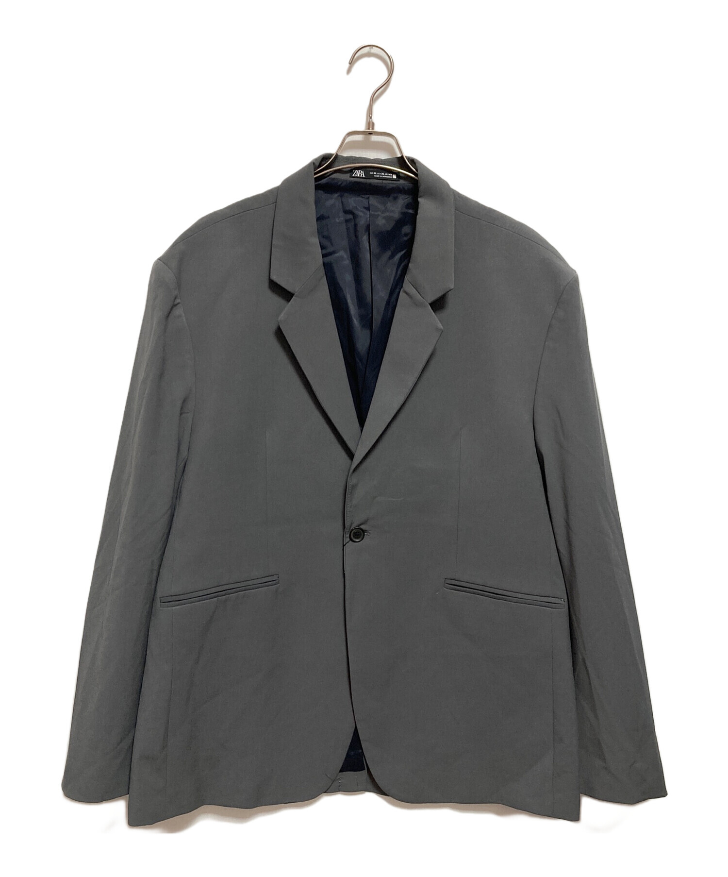 中古・古着通販】ZARA (ザラ) テーラードジャケット グレー サイズ:XL 