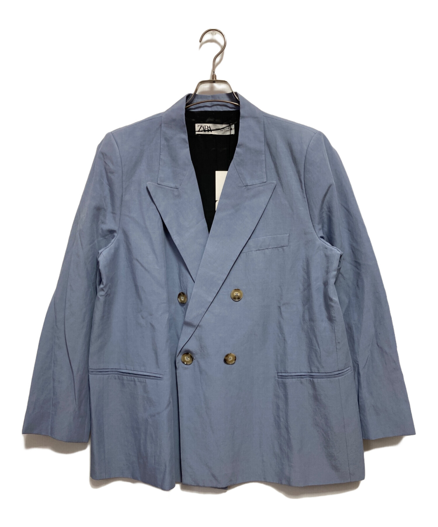 中古・古着通販】ZARA (ザラ) ダブルテーラードジャケット ブルー