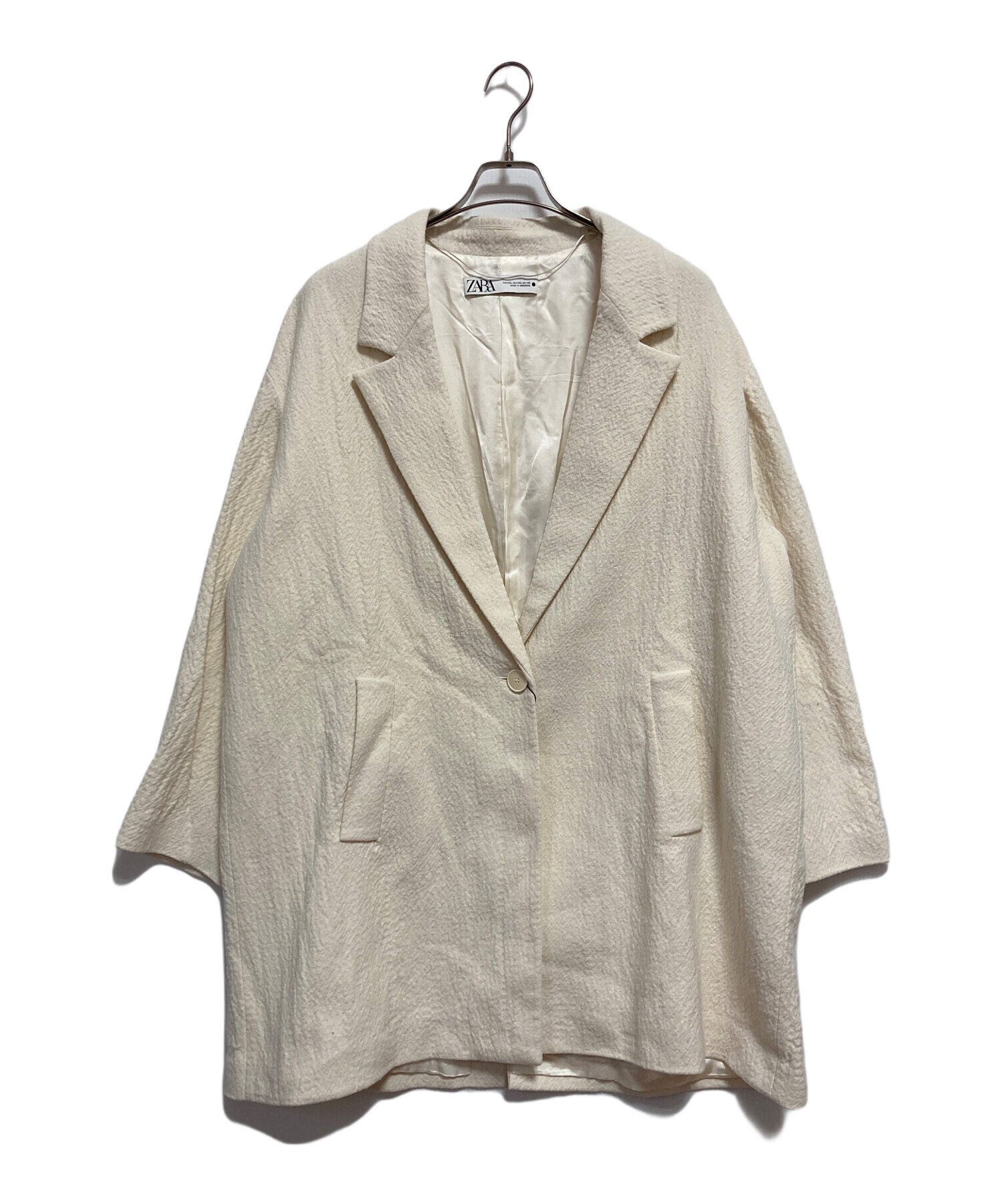 中古・古着通販】ZARA (ザラ) テーラードジャケット ホワイト サイズ