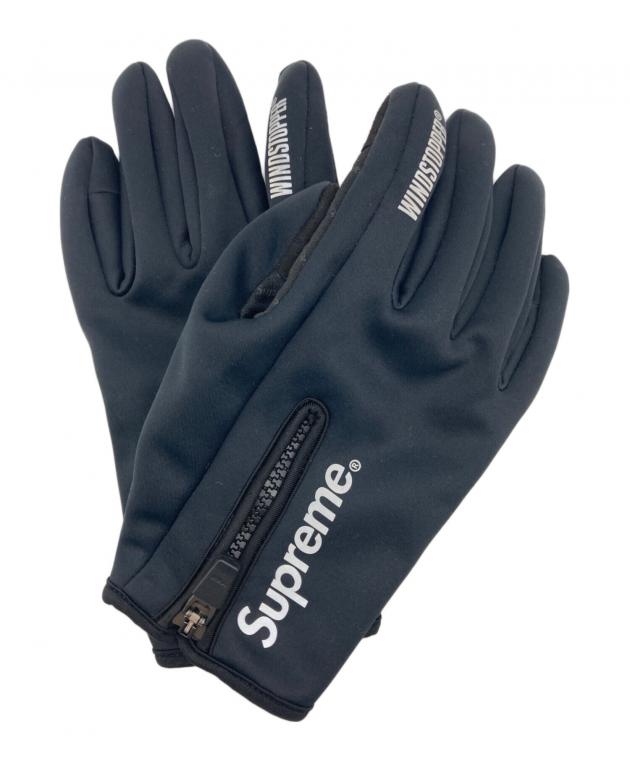 Supreme ジッパー付き ブラック手袋 未使用 中古・古着通販】Supreme (シュプリーム) 手袋 ブラック｜ブランド
