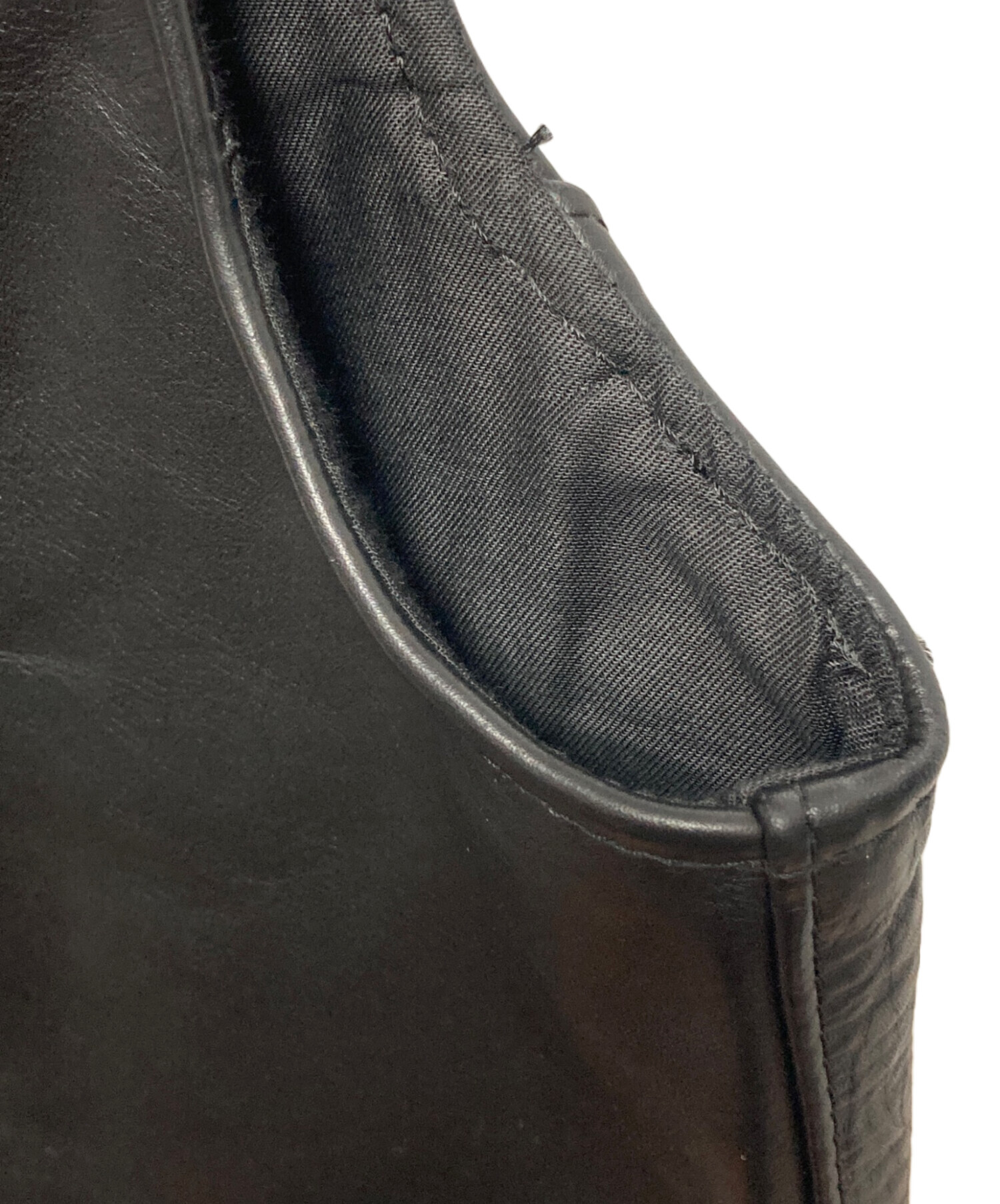 中古・古着通販】VANSON (バンソン) レザーベスト ブラック サイズ:34