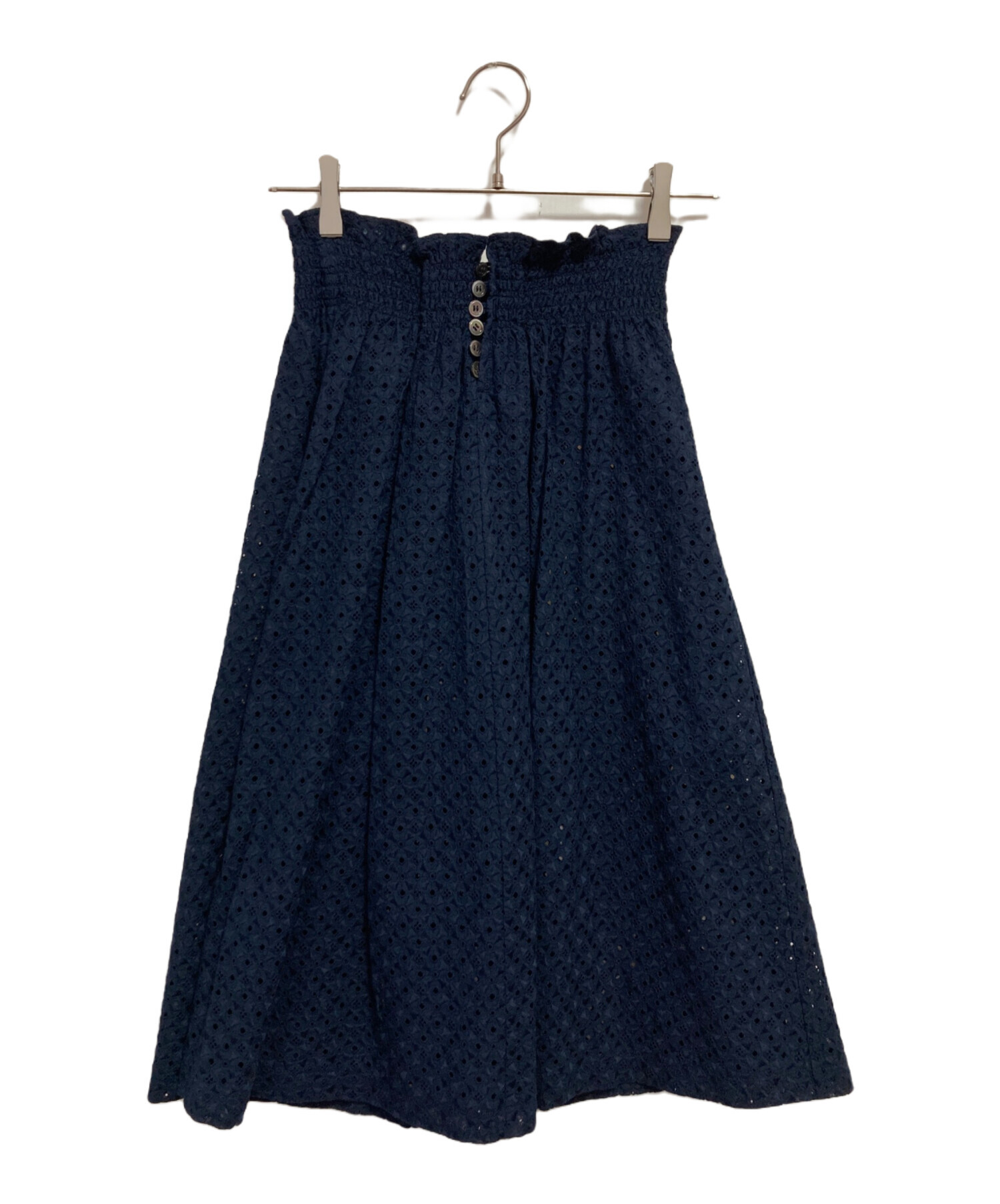 tricot Comme des Garçons　エスカルゴ巻スカート　ネイビー 中古・古着通販】tricot COMME des GARCONS (トリココムデギャルソン