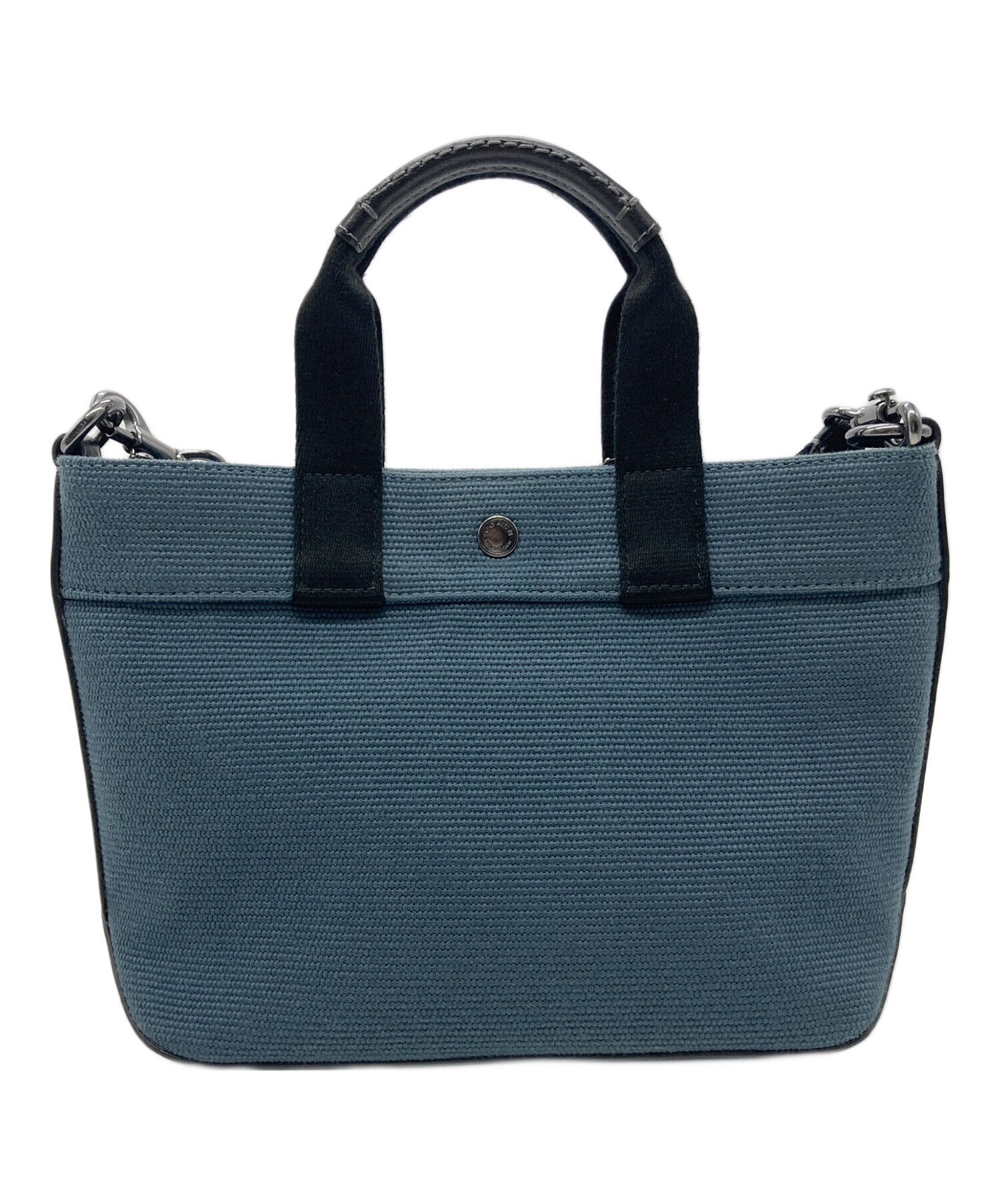 中古・古着通販】COACH (コーチ) トート 20・カラーブロック ブルー