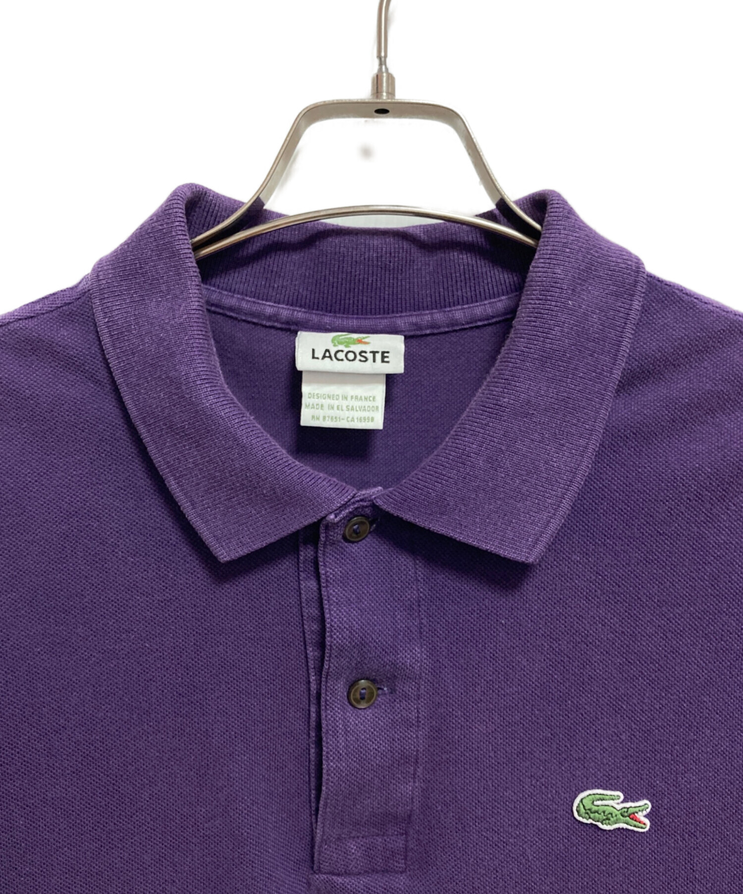 中古・古着通販】LACOSTE (ラコステ) ポロシャツ パープル サイズ:7