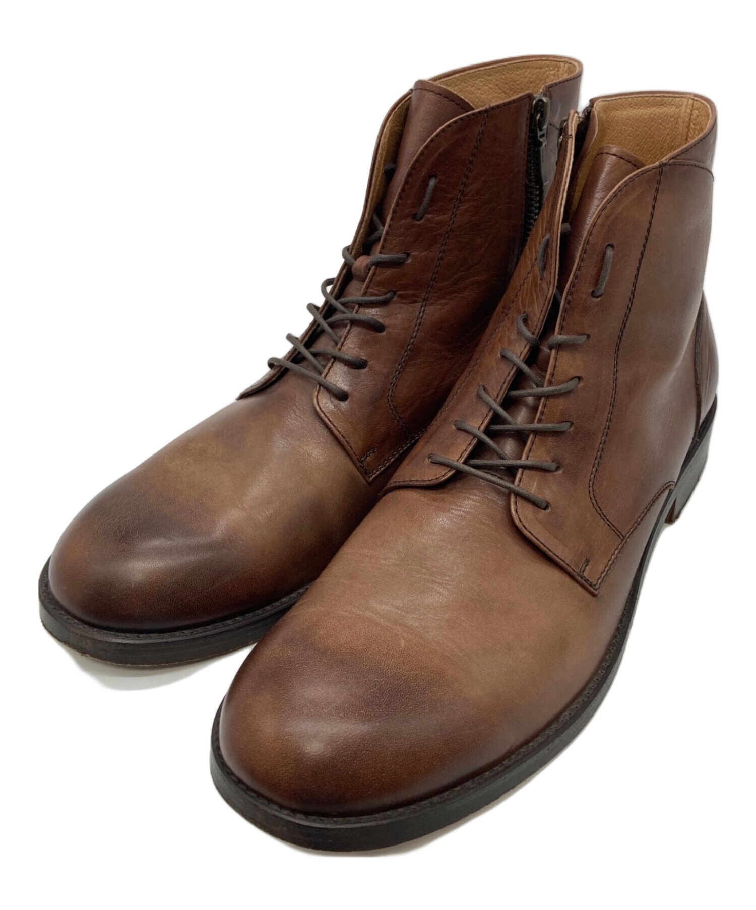 used サイドジップブーツ 中古・古着通販】sot shoe (ソット) サイドジップブーツ ブラウン