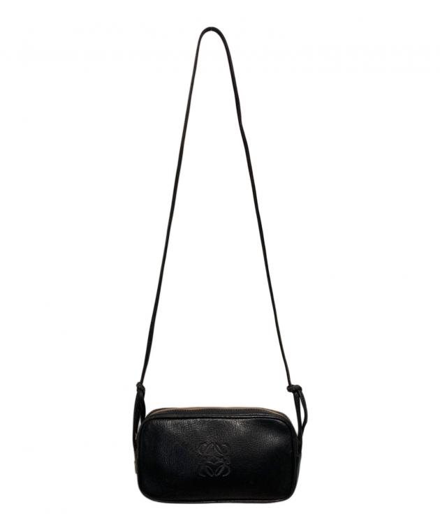 ロエベ エレファント ミニ アナグラムジャガード ショルダーバッグ ブラック ホワイト【中古】 LOEWE - ロエベ エレファント ミニ アナグラムジャガード ショルダー