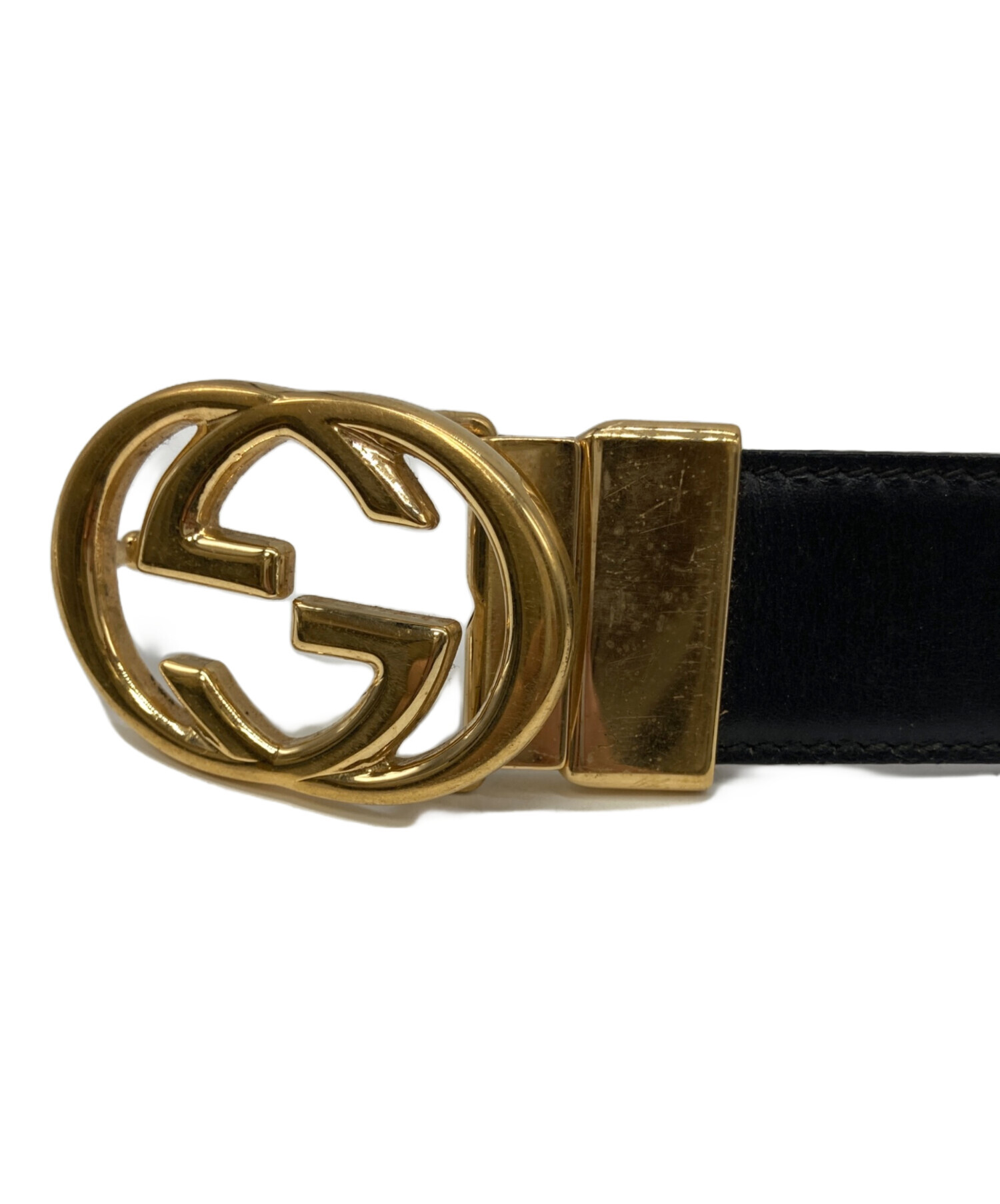 本物 グッチ バックル ヴィンテージ インターロッキング ゴールド GUCCI 中古・古着通販】GUCCI (グッチ) インターロッキングGバックルベルト