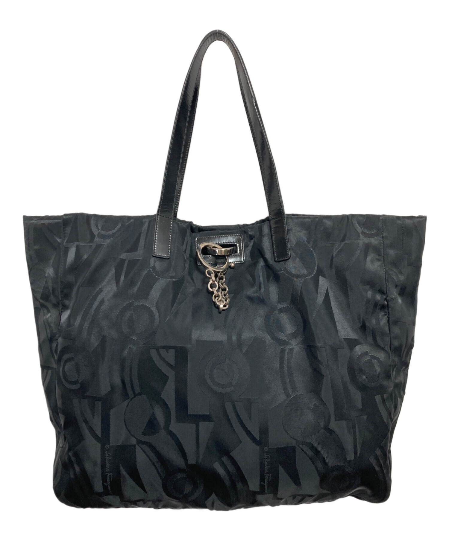 【美品】Salvatore Ferragamo ナイロントートバッグ 黒 通勤 中古・古着通販】Salvatore Ferragamo (サルヴァトーレ フェラガモ) 総