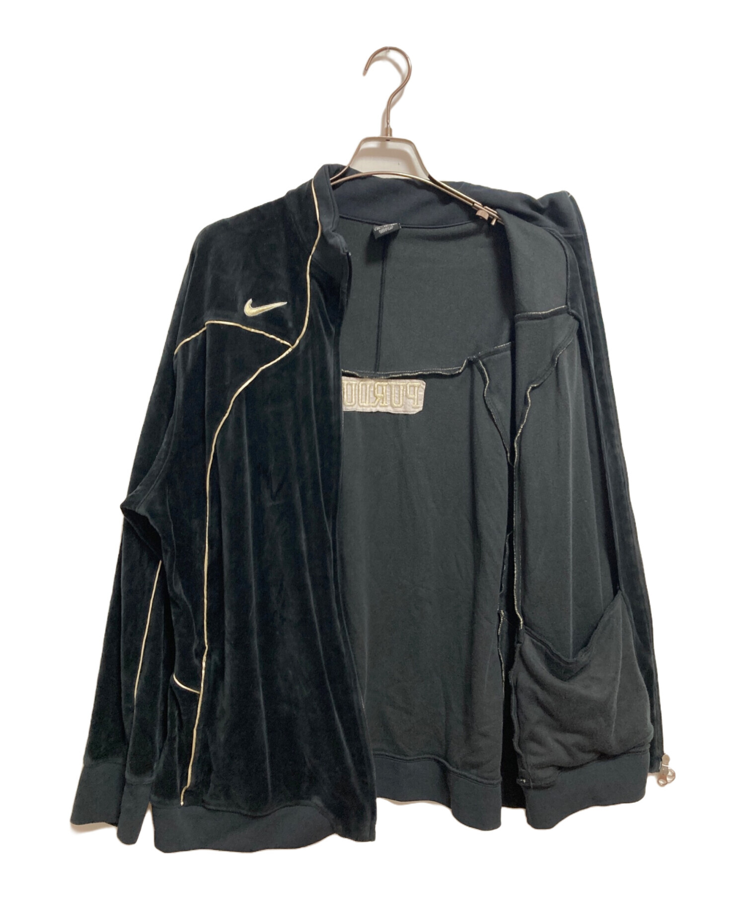 中古・古着通販】NIKE (ナイキ) ベロアジャケット ブラック サイズ:XL 