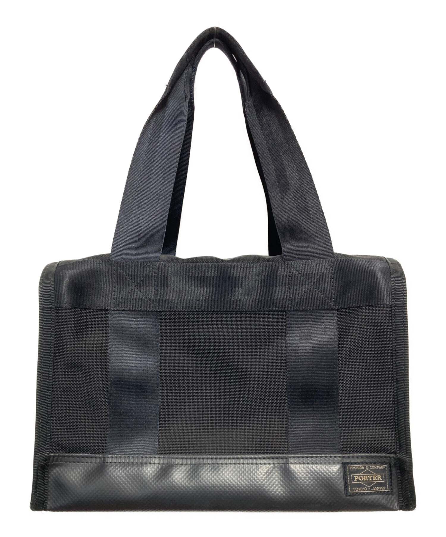 【中古】PORTER トートバッグ ブラックLサイズ 中古・古着通販】PORTER (ポーター) トートバッグ ブラック｜ブランド