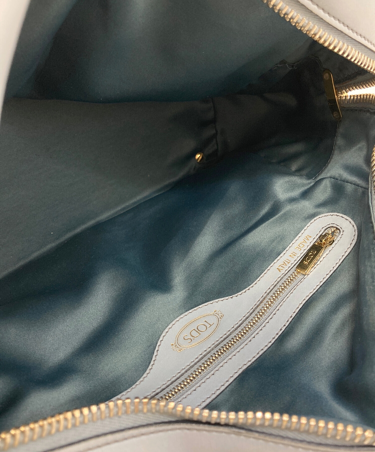 中古・古着通販】TOD'S (トッズ) Dキューブ2WAYバッグ ブルー×グリーン