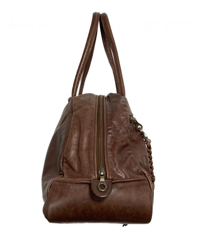 レザー製　焦茶　ボストンバッグ　Jas M.B. 中古・古着通販】Jas-M.B. (ジャスエムビー) レザーボストンバッグ