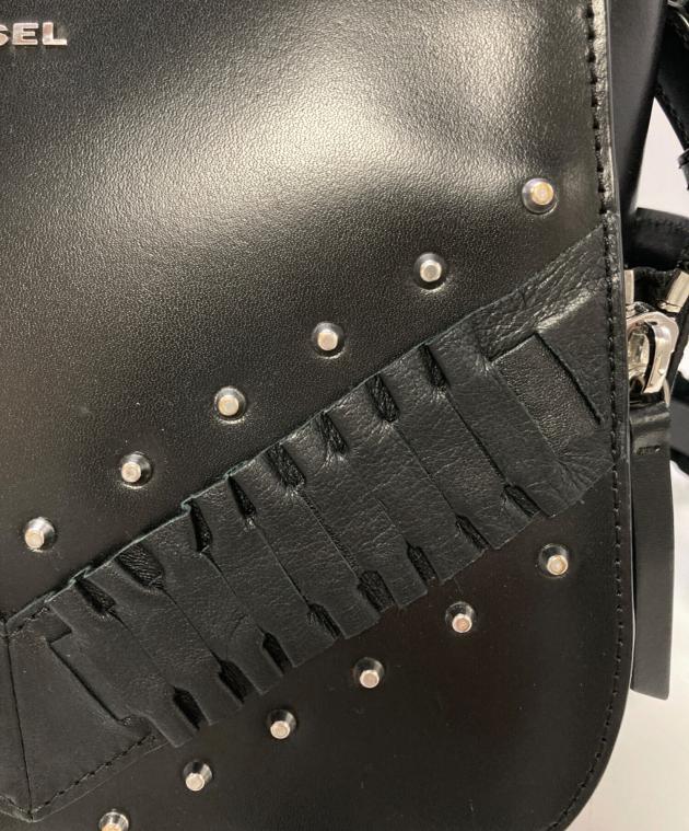 中古・古着通販】DIESEL (ディーゼル) スタッズレザーショルダーバッグ