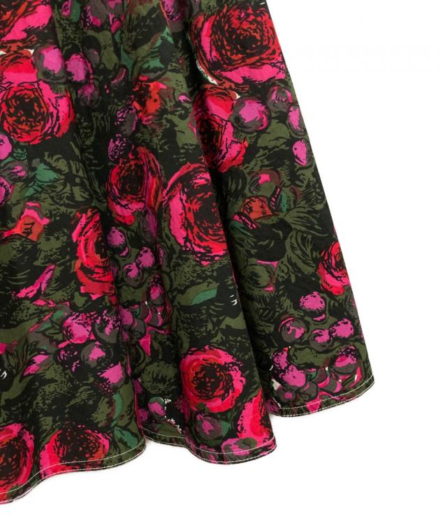 中古・古着通販】MARNI (マルニ) 20SS 花柄ワンピース カーキ×レッド