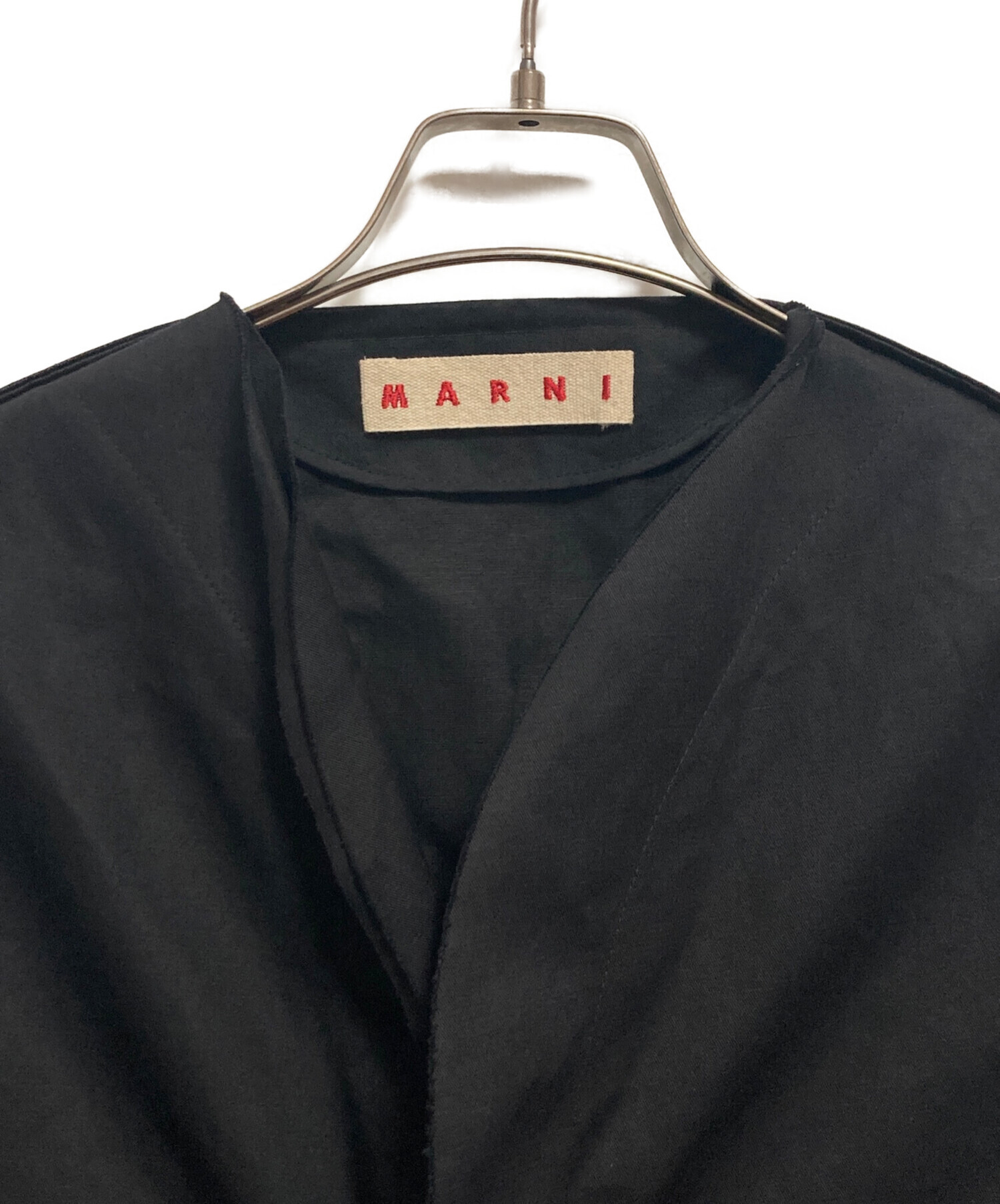 中古・古着通販】MARNI (マルニ) フリル切替ジャケット ブラック