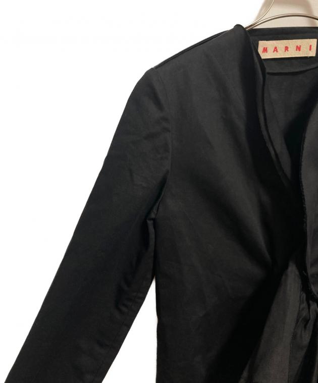 中古・古着通販】MARNI (マルニ) フリル切替ジャケット ブラック