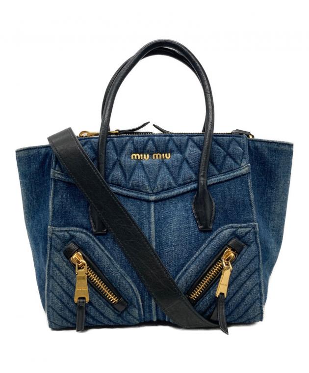 中古・古着通販】MIU MIU (ミュウミュウ) デニムバイカー 2WAYバッグ