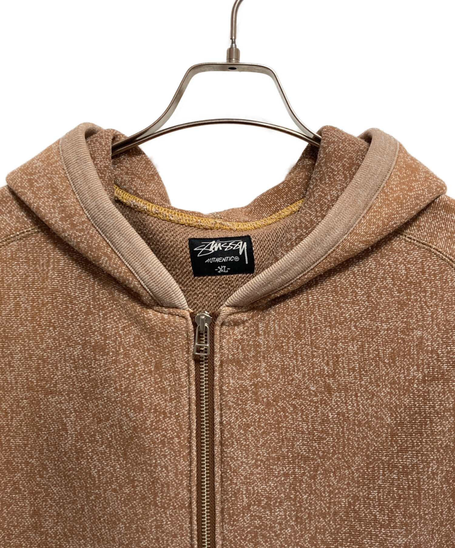 ナ*︎様 OLD STUSSY 00's 裏ワッフル生地 ジップパーカー ブラウ 中古・古着通販】stussy (ステューシー) 00'sジップパーカー ブラウン