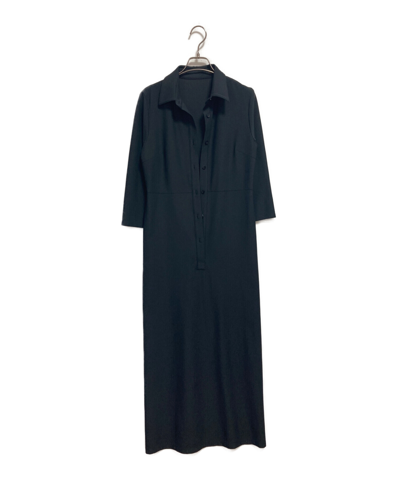 中古・古着通販】kay me (ケイミー) シャツワンピース ブラック サイズ