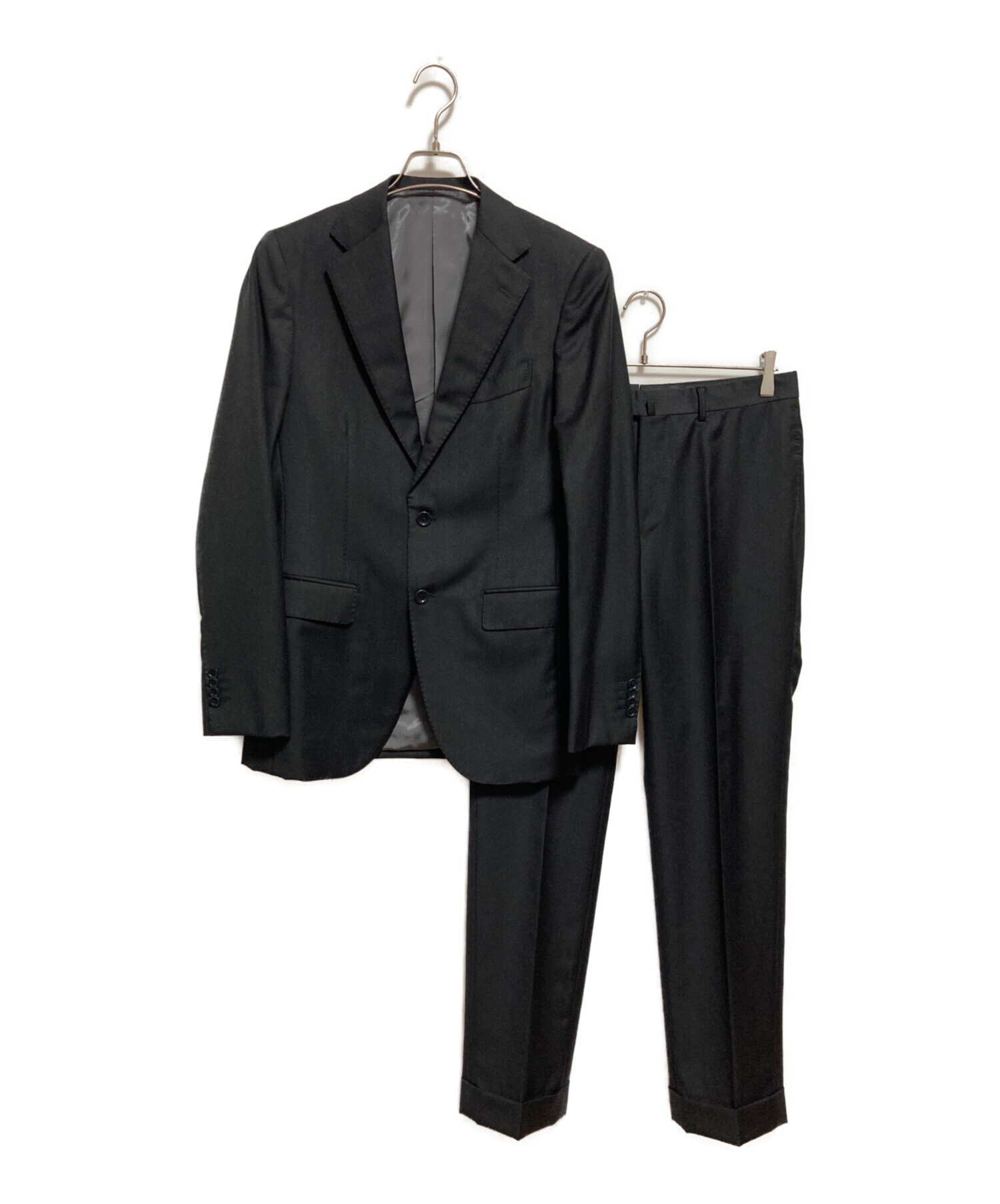 BEAMS F ビームスエフ　スーツ　46 中古・古着通販】BEAMS F (ビームスエフ) ソリッドスーツ ブラック
