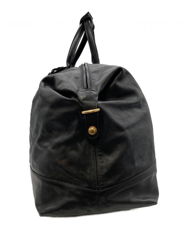 中古・古着通販】COACH (コーチ) レザーボストンバッグ ブラック