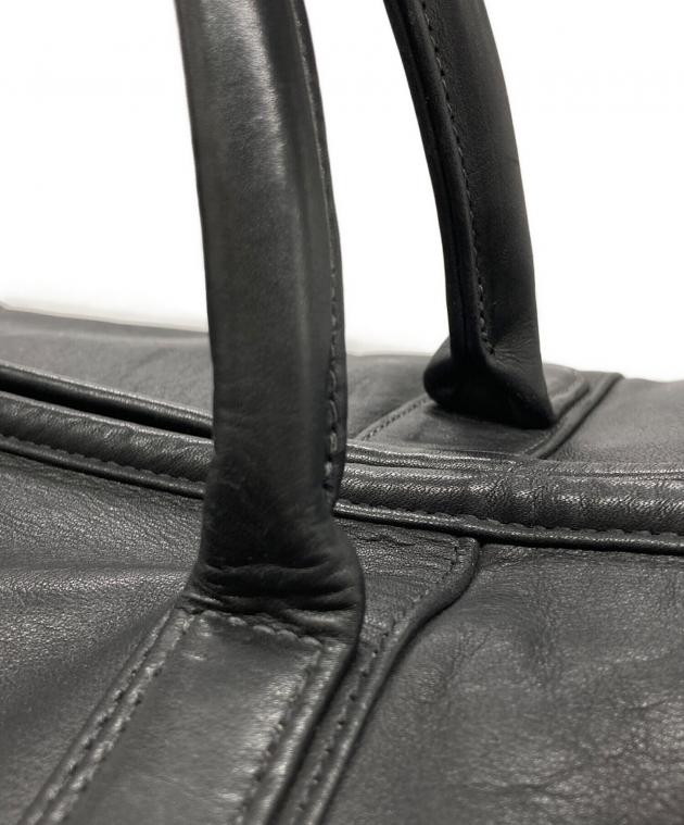 中古・古着通販】COACH (コーチ) レザーボストンバッグ ブラック