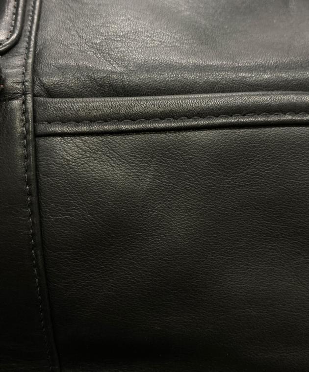 中古・古着通販】COACH (コーチ) レザーボストンバッグ ブラック