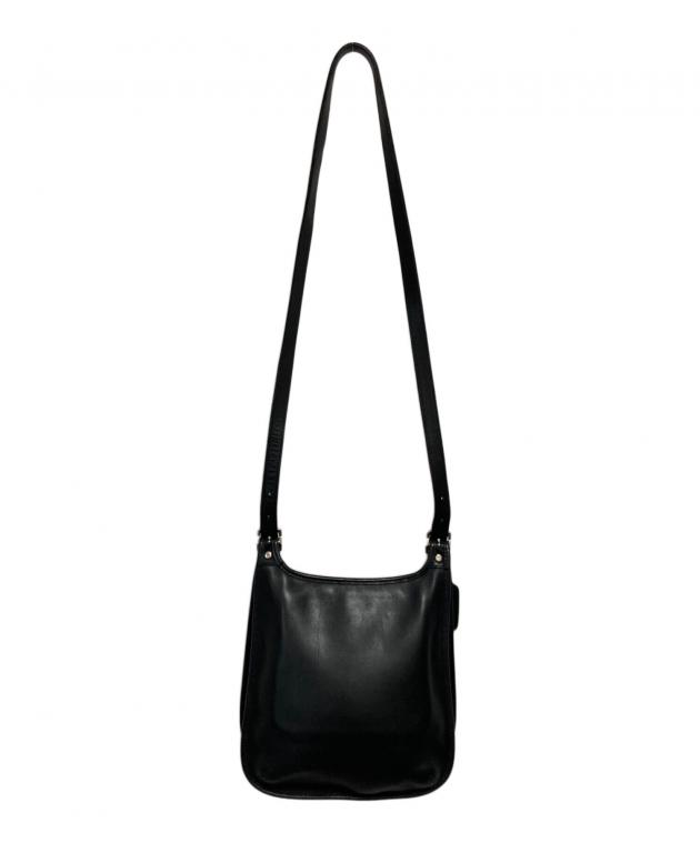 中古・古着通販】COACH (コーチ) フラップショルダーバッグ ブラック 