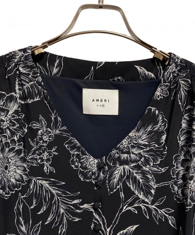 中古・古着通販】AMERI (アメリ) REHEMA KEY NECK DRESS ブラック