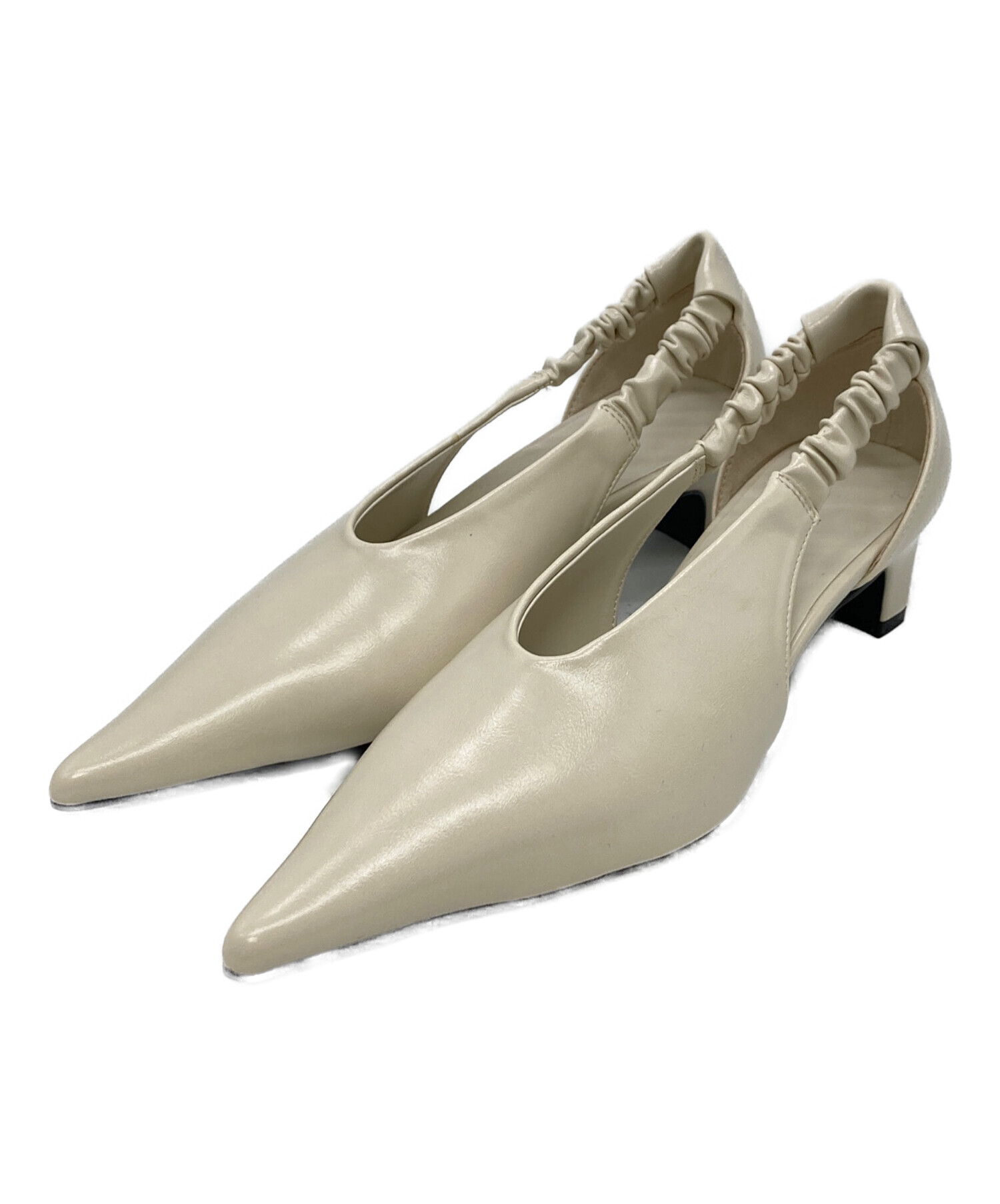 FRAY I.D ギャザーストラップパンプス フレイ アイディー38 中古・古着通販】FRAY ID (フレイ アイディー) ギャザーストラップ